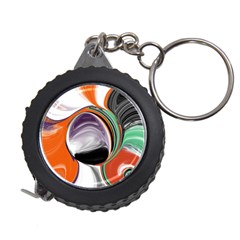 Abstract Orb In Orange, Purple, Green, And Black Measuring Tapes