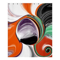 Abstract Orb In Orange, Purple, Green, And Black Shower Curtain 60  X 72  (medium) 