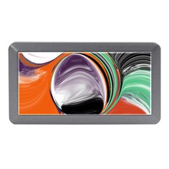 Abstract Orb In Orange, Purple, Green, And Black Memory Card Reader (mini)