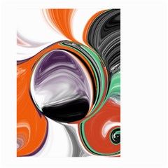 Abstract Orb In Orange, Purple, Green, And Black Large Garden Flag (two Sides) by digitaldivadesigns