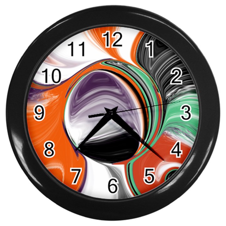 Abstract Orb Wall Clocks (Black)