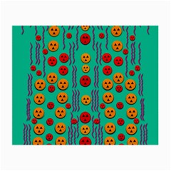 Pumkins Dancing In The Season Pop Art Small Glasses Cloth (2-side) by pepitasart