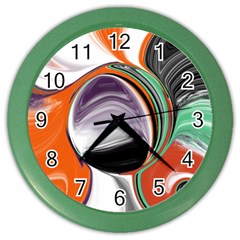 Abstract Orb Color Wall Clocks by digitaldivadesigns