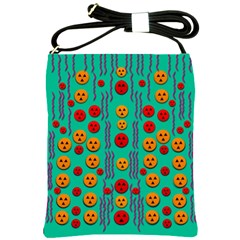 Pumkins Dancing In The Season Pop Art Shoulder Sling Bags by pepitasart