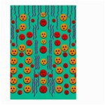 Pumkins Dancing In The Season Pop Art Large Garden Flag (Two Sides) Back