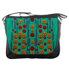 Pumkins Dancing In The Season Pop Art Messenger Bags