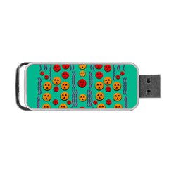 Pumkins Dancing In The Season Pop Art Portable Usb Flash (one Side) by pepitasart