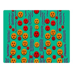 Pumkins Dancing In The Season Pop Art Double Sided Flano Blanket (large) 