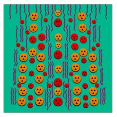 Pumkins Dancing In The Season Pop Art Large Satin Scarf (square)