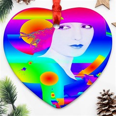 Abstract Color Dream Ornament (heart) 