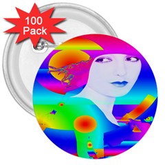 Abstract Color Dream 3  Buttons (100 Pack)  by icarusismartdesigns