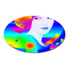 Abstract Color Dream Oval Magnet by icarusismartdesigns