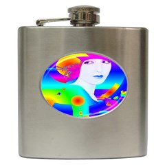 Abstract Color Dream Hip Flask (6 Oz) by icarusismartdesigns