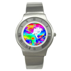 Abstract Color Dream Stainless Steel Watch by icarusismartdesigns