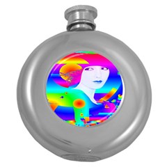 Abstract Color Dream Round Hip Flask (5 Oz) by icarusismartdesigns