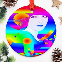 Abstract Color Dream Round Ornament (two Sides) 