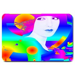 Abstract Color Dream Large Doormat  by icarusismartdesigns