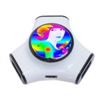 Abstract Color Dream 3-Port USB Hub Front