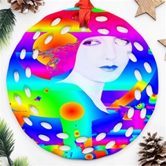 Abstract Color Dream Ornament (round Filigree) 