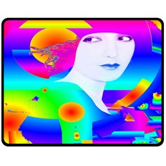 Abstract Color Dream Double Sided Fleece Blanket (medium) 