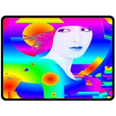 Abstract Color Dream Double Sided Fleece Blanket (large) 