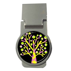 Simple Colorful Tree Money Clips (round)  by Valentinaart