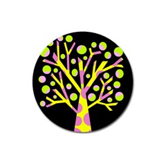 Simple Colorful Tree Magnet 3  (round) by Valentinaart