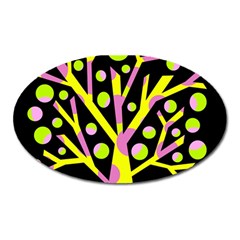 Simple Colorful Tree Oval Magnet by Valentinaart