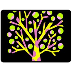 Simple Colorful Tree Fleece Blanket (large)  by Valentinaart