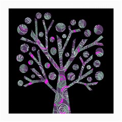 Purple Magical Tree Medium Glasses Cloth (2-side) by Valentinaart