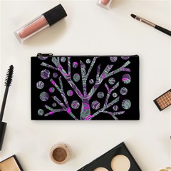 Purple Magical Tree Cosmetic Bag (small)  by Valentinaart