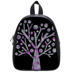 Purple Magical Tree School Bags (small)  by Valentinaart