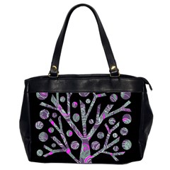 Purple Magical Tree Office Handbags (2 Sides)  by Valentinaart