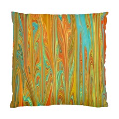 Beautiful Abstract In Orange, Aqua, Gold Standard Cushion Case (two Sides) by digitaldivadesigns