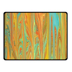 Beautiful Abstract In Orange, Aqua, Gold Fleece Blanket (small)