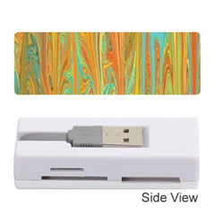 Beautiful Abstract In Orange, Aqua, Gold Memory Card Reader (stick) 