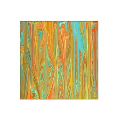 Beautiful Abstract In Orange, Aqua, Gold Satin Bandana Scarf by digitaldivadesigns