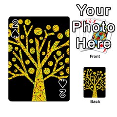 Yellow Magical Tree Playing Cards 54 Designs  by Valentinaart