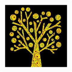 Yellow Magical Tree Medium Glasses Cloth by Valentinaart