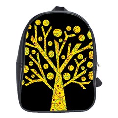 Yellow Magical Tree School Bags(large)  by Valentinaart