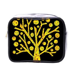 Yellow Magical Tree Mini Toiletries Bags by Valentinaart