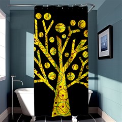 Yellow Magical Tree Shower Curtain 36  X 72  (stall)  by Valentinaart