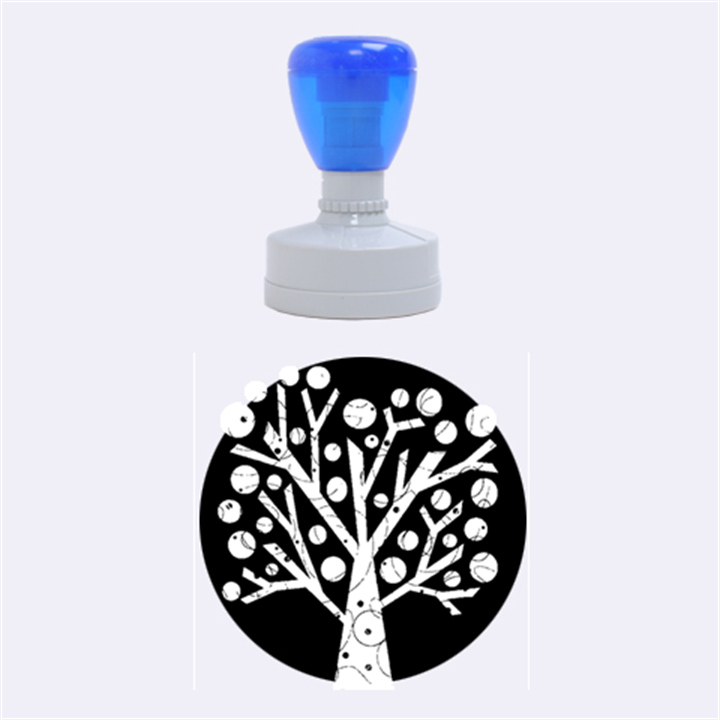 Yellow magical tree Rubber Round Stamps (Medium)