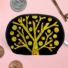 Yellow Magical Tree Accessory Pouches (medium)  by Valentinaart