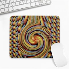 Gold Blue And Red Swirl Pattern Large Mousepads by digitaldivadesigns