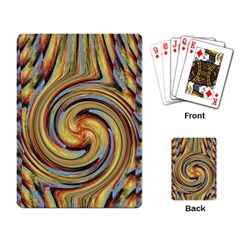 Gold Blue And Red Swirl Pattern Playing Card by digitaldivadesigns