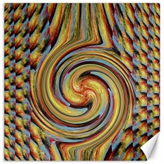 Gold Blue And Red Swirl Pattern Canvas 16  X 16   by digitaldivadesigns