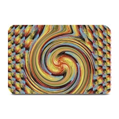 Gold Blue And Red Swirl Pattern Plate Mats by digitaldivadesigns