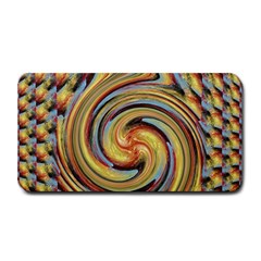 Gold Blue And Red Swirl Pattern Medium Bar Mats by digitaldivadesigns