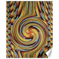 Gold Blue And Red Swirl Pattern Canvas 11  X 14   by digitaldivadesigns